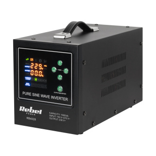 Zasilacz Awaryjny Przetwornica Rebel POWER-1000-LFP4 12V 230V 1000VA/700W
