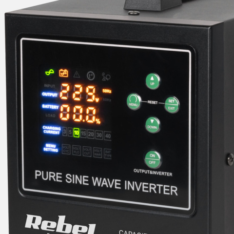 Zasilacz Awaryjny Przetwornica Rebel POWER-1000-LFP4 12V 230V 1000VA/700W