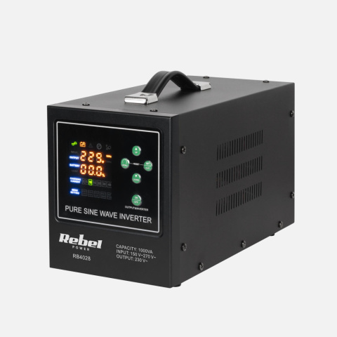 Zasilacz Awaryjny Przetwornica Rebel POWER-1000-LFP4 12V 230V 1000VA/700W