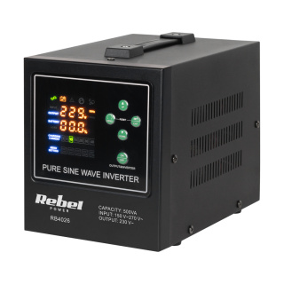 Zasilacz Awaryjny Przetwornica Rebel POWER-500-LFP4 12V 230V 500VA/300W