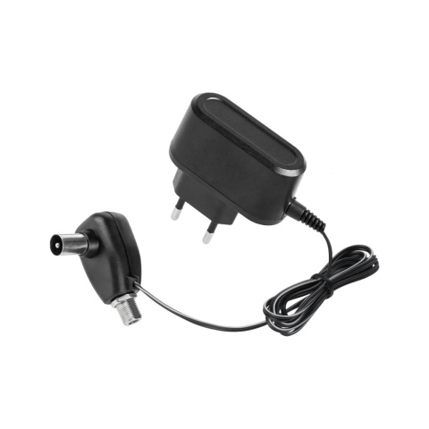 Zasilacz antenowy elektroniczny z gniazdem "F" kabel 1m Zasilacz antenowy elektroniczny z gniazdem "F" kabel 1m