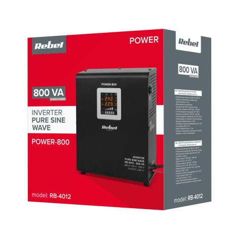 Zasilacz awaryjny UPS Rebel Power 800 12V/230V Zasilacz awaryjny UPS Rebel Power 800 12V/230V