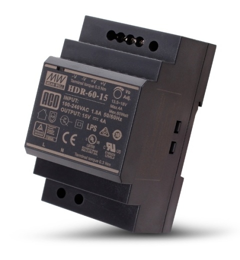 ACO PS-HDR-60-15MA video DIN 15-17V, 4A ACO PS-HDR-60-15MA video DIN 15-17V, 4A
