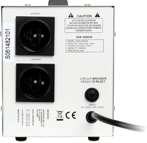 STABILIZATOR NAPIĘCIA VOLT POLSKA AVR 2000 STABILIZATOR NAPIĘCIA VOLT POLSKA AVR 2000