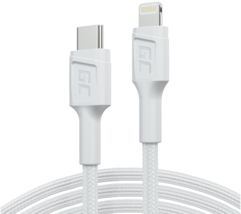 KABEL USB-C / LIGHTHING Green Cell POWERSTREAM 100cm BIAŁY PD APPLE IPHONE KABEL USB-C / LIGHTHING Green Cell POWERSTREAM 100cm BIAŁY PD APPLE IPHONE