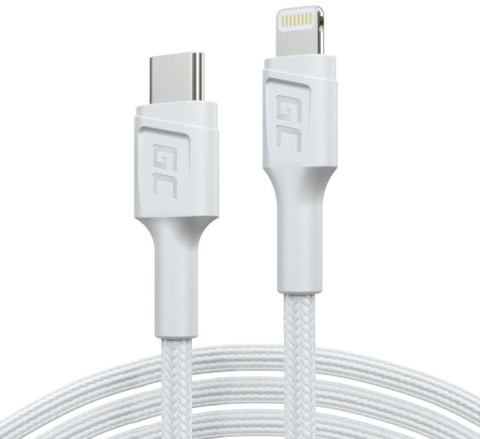 KABEL USB-C / LIGHTHING Green Cell POWERSTREAM 100cm BIAŁY PD APPLE IPHONE KABEL USB-C / LIGHTHING Green Cell POWERSTREAM 100cm BIAŁY PD APPLE IPHONE