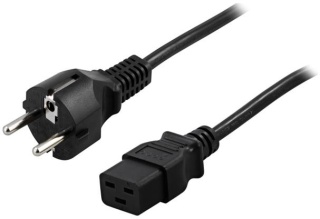 KABEL ZASILAJĄCY (SERWEROWY) CEE 7/7 IEC 320 C19 16A 1.8M PROSTY VDE PowerWalker
