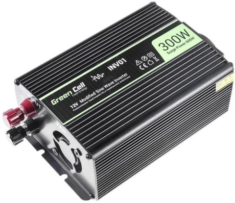 PRZETWORNICA NAPIĘCIA INWERTER Green Cell 12V / 230V 300W/600W MODYFIKOWANA SINUSOIDA INV01DE PRZETWORNICA NAPIĘCIA INWERTER Green Cell 12V / 230V 300W/600W MODYFIKOWANA SINUSOIDA INV01DE
