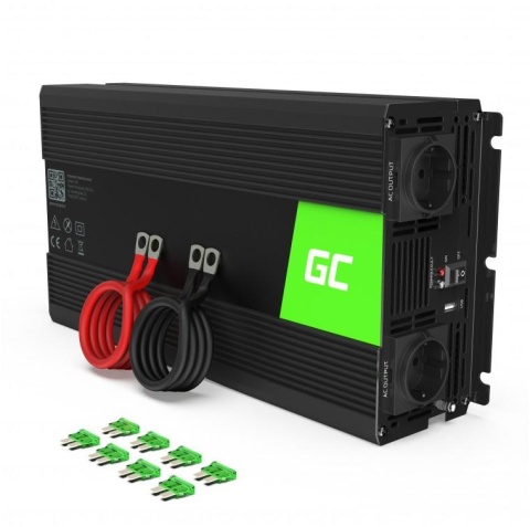 PRZETWORNICA NAPIĘCIA INWERTER Green Cell 24V / 230V 2000W/4000W CZYSTA SINUSOIDA INV20 PRZETWORNICA NAPIĘCIA INWERTER Green Cell 24V / 230V 2000W/4000W CZYSTA SINUSOIDA INV20