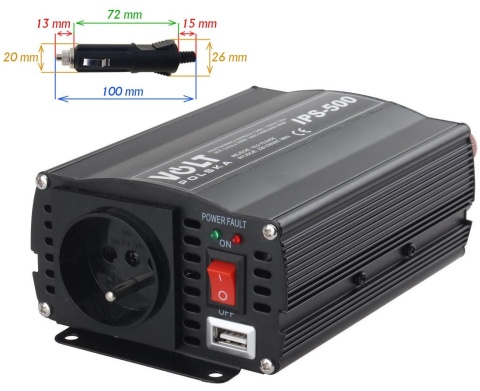 PRZETWORNICA VOLT POLSKA IPS-500 12V / 230V 350/500 W PRZETWORNICA VOLT POLSKA IPS-500 12V / 230V 350/500 W