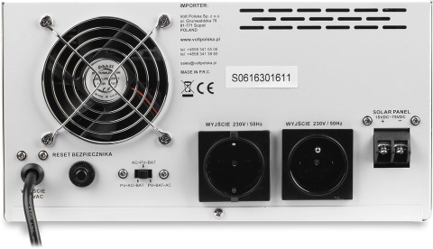 Przetwornica Volt Polska SinusPro-1500S 12V 1050/1500W SOLAR Przetwornica Volt Polska SinusPro-1500S 12V 1050/1500W SOLAR