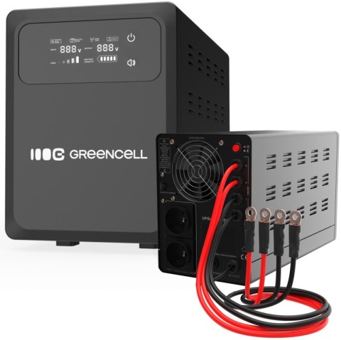 UPS ZASILACZ AWARYJNY Greencell PowerCore 2000VA 1200W AVR 24VDC LCD UPS ZASILACZ AWARYJNY Greencell PowerCore 2000VA 1200W AVR 24VDC LCD