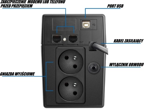 UPS ZASILACZ AWARYJNY PowerWalker VI 600 SW FR UPS ZASILACZ AWARYJNY PowerWalker VI 600 SW FR