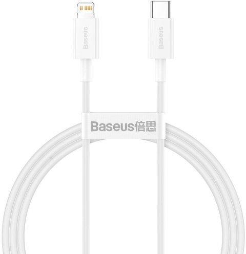 KABEL USB-C / Lightning iPhone Baseus Superior CATLYS-A02 1m 20W PD Quick Charging BIAŁY PREMIUM KABEL USB-C / Lightning iPhone Baseus Superior CATLYS-A02 1m 20W PD Quick Charging BIAŁY PREMIUM