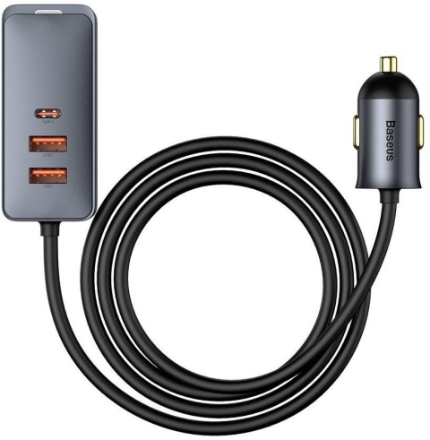 ŁADOWARKA SAMOCHODOWA NA PRZEWODZIE Baseus Share Together 120W 3A 3x USB-A 1x USB-C PD 20W QC 3.0 ŁADOWARKA SAMOCHODOWA NA PRZEWODZIE Baseus Share Together 120W 3A 3x USB-A 1x USB-C PD 20W QC 3.0