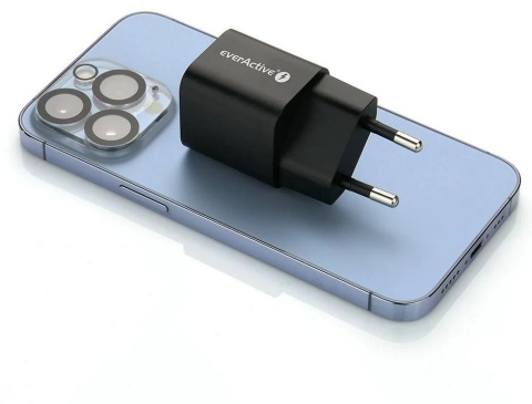 ŁADOWARKA SIECIOWA everActive GaN SC-390QB 30W 1xUSB-C 1xUSB-A PD PPS ŁADOWARKA SIECIOWA everActive GaN SC-390QB 30W 1xUSB-C 1xUSB-A PD PPS