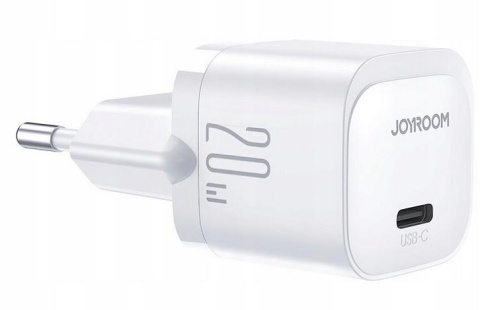 Mini ładowarka sieciowa Joyroom JR-TCF02 20W PD 3.0 QC 3.0 1x USB-C biała Mini ładowarka sieciowa Joyroom JR-TCF02 20W PD 3.0 QC 3.0 1x USB-C biała