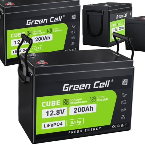 AKUMULATOR LITOWO-ŻELAZOWO-FOSFORANOWY LiFePO4 Green Cell 12.8V 200Ah CAV04S