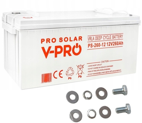 AKUMULATOR VOLT POLSKA DEEP CYCLE VPRO SOLAR 12V 260AH VRLA BEZOBSŁUGOWY AKUMULATOR VOLT POLSKA DEEP CYCLE VPRO SOLAR 12V 260AH VRLA BEZOBSŁUGOWY