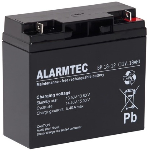 Akumulator AGM ALARMTEC serii BP 12V 18Ah Akumulator AGM ALARMTEC serii BP 12V 18Ah