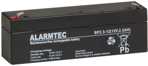 Akumulator AGM ALARMTEC serii BP 12V 2,3Ah Akumulator AGM ALARMTEC serii BP 12V 2,3Ah