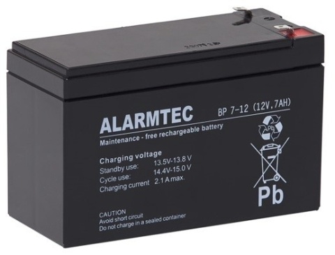 Akumulator AGM ALARMTEC serii BP 12V 7Ah Akumulator AGM ALARMTEC serii BP 12V 7Ah