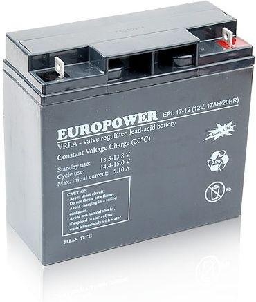 Akumulator AGM EUROPOWER serii EPL 12V 17Ah (Żywotność 15 lat) Akumulator AGM EUROPOWER serii EPL 12V 17Ah (Żywotność 15 lat)