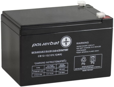 Akumulator AGM POWERBAT CB 12V 12Ah Akumulator AGM POWERBAT CB 12V 12Ah