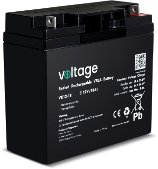 Akumulator AGM Voltage 12V 18Ah VE12-18 (Żywotność 6-9 lat)