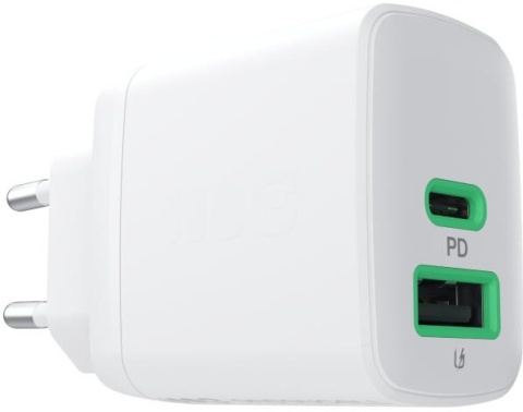 ŁADOWARKA SIECIOWA Greencell PowerSource Duo30 30W 1xUSB-C 1xUSB-A PD 3.0 QC 4.0+ biała ŁADOWARKA SIECIOWA Greencell PowerSource Duo30 30W 1xUSB-C 1xUSB-A PD 3.0 QC 4.0+ biała