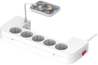 LISTWA ANTYPRZEPIĘCIOWA Z ZABEZPIECZENIEM Energizer 5x SCHUKO 2x USB-A 1x USB-C 2500W 10A KABEL 2M MAGNETIC