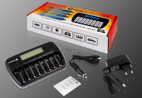 Ładowarka do 8 akumulatorków AA / AAA everActive NC-800 Ładowarka do 8 akumulatorków AA / AAA everActive NC-800
