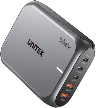 Ładowarka sieciowa Unitek 2xUSB-A 3xUSB-C GAN 188W