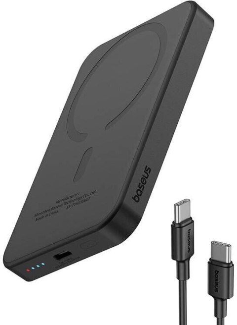 Powerbank Baseus Magnetic Mini P10022107113-00 5000mAh 20W PD INDUKCYJNE Qi USB-C KABEL USB-C Powerbank Baseus Magnetic Mini P10022107113-00 5000mAh 20W PD INDUKCYJNE Qi USB-C KABEL USB-C