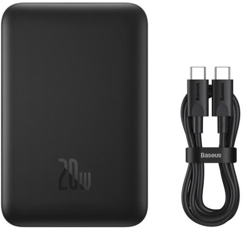 Powerbank Baseus Magnetic Mini PPCX070001 10000mAh MagSafe 15W PD QC 20W USB-C + kabel Powerbank Baseus Magnetic Mini PPCX070001 10000mAh MagSafe 15W PD QC 20W USB-C + kabel