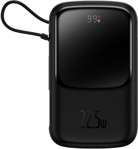 Powerbank Baseus Qpow Digital Display PPQD060101 10000mAh 22,5W PD QC 3.0 1x USB-A 2x USB-C + KABEL Powerbank Baseus Qpow Digital Display PPQD060101 10000mAh 22,5W PD QC 3.0 1x USB-A 2x USB-C + KABEL
