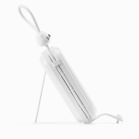 Powerbank Joyroom Cutie Series JR-L008 10000mAh 22.5W PD QC z kablami 1x USB-A 1x USB-C biały Powerbank Joyroom Cutie Series JR-L008 10000mAh 22.5W PD QC z kablami 1x USB-A 1x USB-C biały
