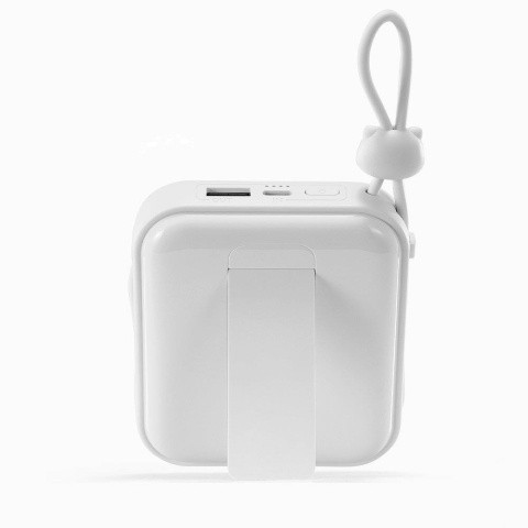 Powerbank Joyroom Cutie Series JR-L008 10000mAh 22.5W PD QC z kablami 1x USB-A 1x USB-C biały Powerbank Joyroom Cutie Series JR-L008 10000mAh 22.5W PD QC z kablami 1x USB-A 1x USB-C biały
