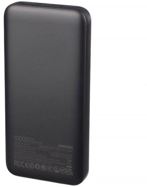 Powerbank Joyroom JR-PBF12 10000mAh 12W 2.4A 1x USB-C 2x USB-A czarny Powerbank Joyroom JR-PBF12 10000mAh 12W 2.4A 1x USB-C 2x USB-A czarny