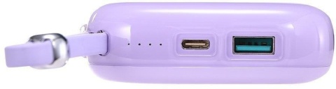 Powerbank Joyroom Jelly Series JR-L002 10000mAh 22.5W PD QC z kablem 1x USB-A 1x USB-C fioletowy Powerbank Joyroom Jelly Series JR-L002 10000mAh 22.5W PD QC z kablem 1x USB-A 1x USB-C fioletowy