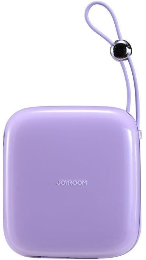 Powerbank Joyroom Jelly Series JR-L002 10000mAh 22.5W PD QC z kablem 1x USB-A 1x USB-C fioletowy Powerbank Joyroom Jelly Series JR-L002 10000mAh 22.5W PD QC z kablem 1x USB-A 1x USB-C fioletowy