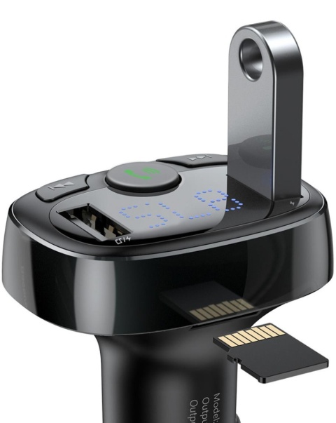 TRANSMITER FM ŁADOWARKA SAMOCHODOWA Baseus Enjoy S-09A 3.4A 2x USB-A microSD BT 4.2 TRANSMITER FM ŁADOWARKA SAMOCHODOWA Baseus Enjoy S-09A 3.4A 2x USB-A microSD BT 4.2