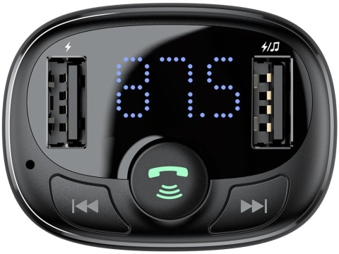 TRANSMITER FM ŁADOWARKA SAMOCHODOWA Baseus Enjoy S-09A 3.4A 2x USB-A microSD BT 4.2 TRANSMITER FM ŁADOWARKA SAMOCHODOWA Baseus Enjoy S-09A 3.4A 2x USB-A microSD BT 4.2