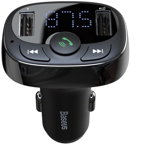 TRANSMITER FM ŁADOWARKA SAMOCHODOWA Baseus Enjoy S-09A 3.4A 2x USB-A microSD BT 4.2 TRANSMITER FM ŁADOWARKA SAMOCHODOWA Baseus Enjoy S-09A 3.4A 2x USB-A microSD BT 4.2