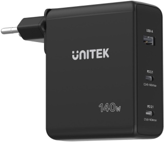Unitek ładowarka GaN 3 porty 140W