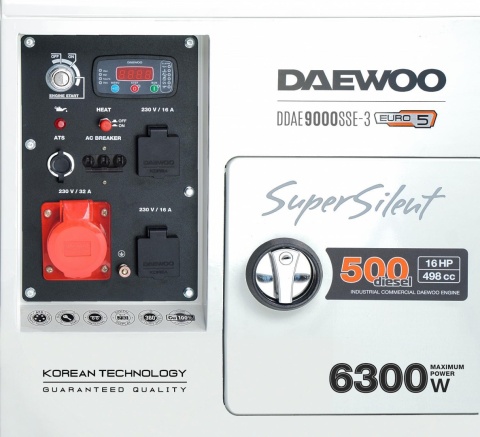 AGREGAT PRĄDOTWÓRCZY DIESEL DAEWOO DDAE 9000SSE-3 6.3kW AGREGAT PRĄDOTWÓRCZY DIESEL DAEWOO DDAE 9000SSE-3 6.3kW
