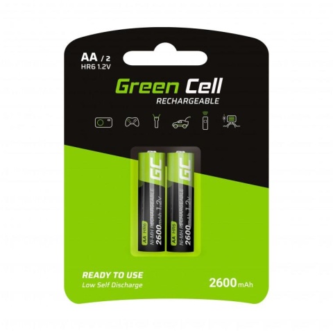AKUMULATORKI Green Cell 2x AA HR6 2600mAh GR05 AKUMULATORKI Green Cell 2x AA HR6 2600mAh GR05