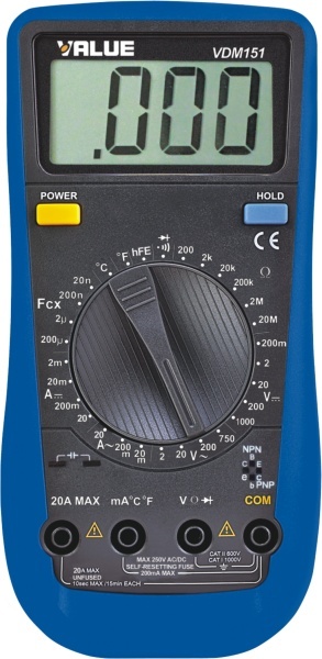 MULTIMETR CYFROWY VALUE VDM-151 MULTIMETR CYFROWY VALUE VDM-151