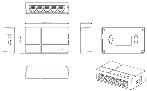 SWITCH DAHUA PFS3005-5GT-L-V2 SWITCH DAHUA PFS3005-5GT-L-V2