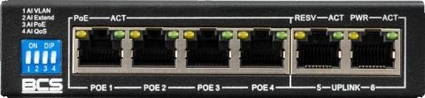Switch PoE BCS BASIC BCS-B-SP04G02G Switch PoE BCS BASIC BCS-B-SP04G02G